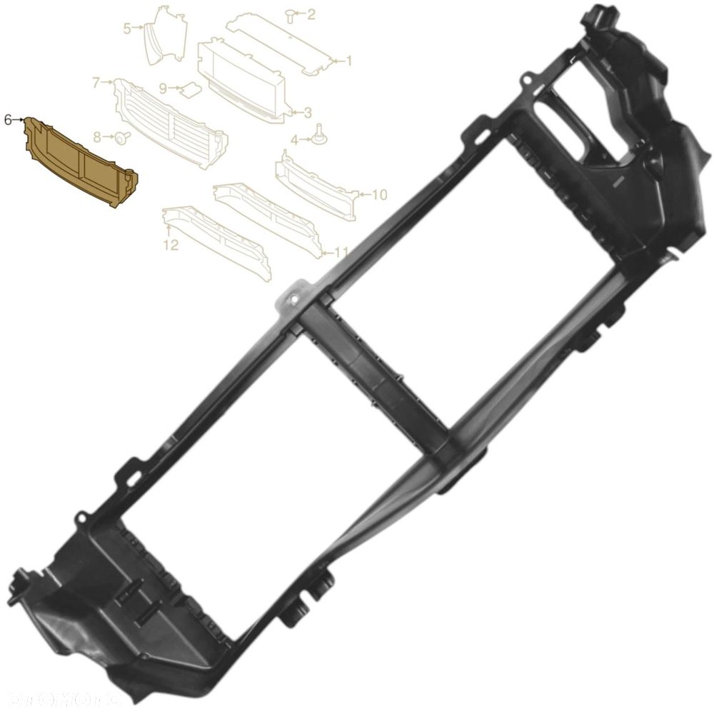 Roleta powietrza kierownica wlot górny dolot VOLVO XC90 II 2015+ 31455462 - 1