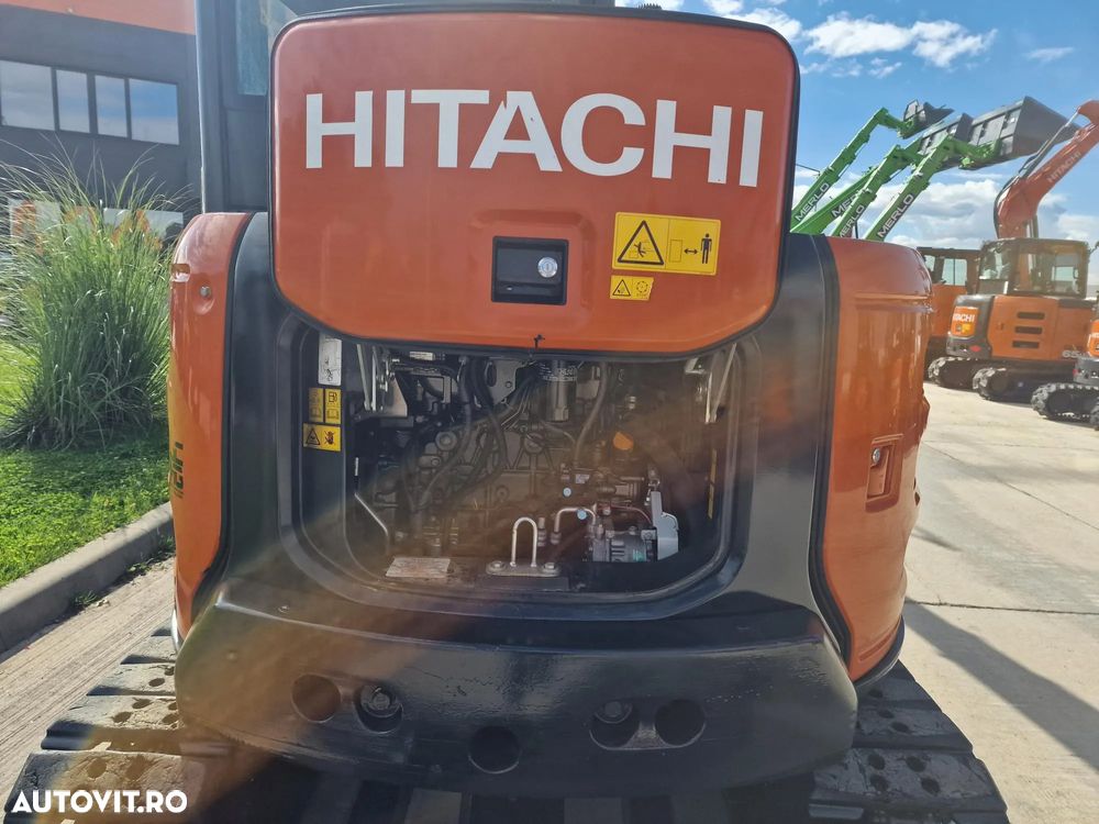 Hitachi ZX65-6, 2023, 1.208h, Masa operationoala 6,5t, lamaAd sapare 5m, CUPLA RAPIDA HIDRAULICA +3 CUPE NOI, senile cauciuc PAD 90% ok, Inst picon, Aer conditionat, Sistem antifurt, Ridica 3t, posibilitate leasing 4 ani, STARE CA NOU-PROMOTIE 55.900 EUR+Tva - 21