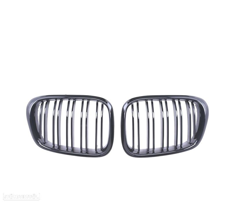 GRELHA DUPLA BMW E39 PRETO BRILHANTE - 2