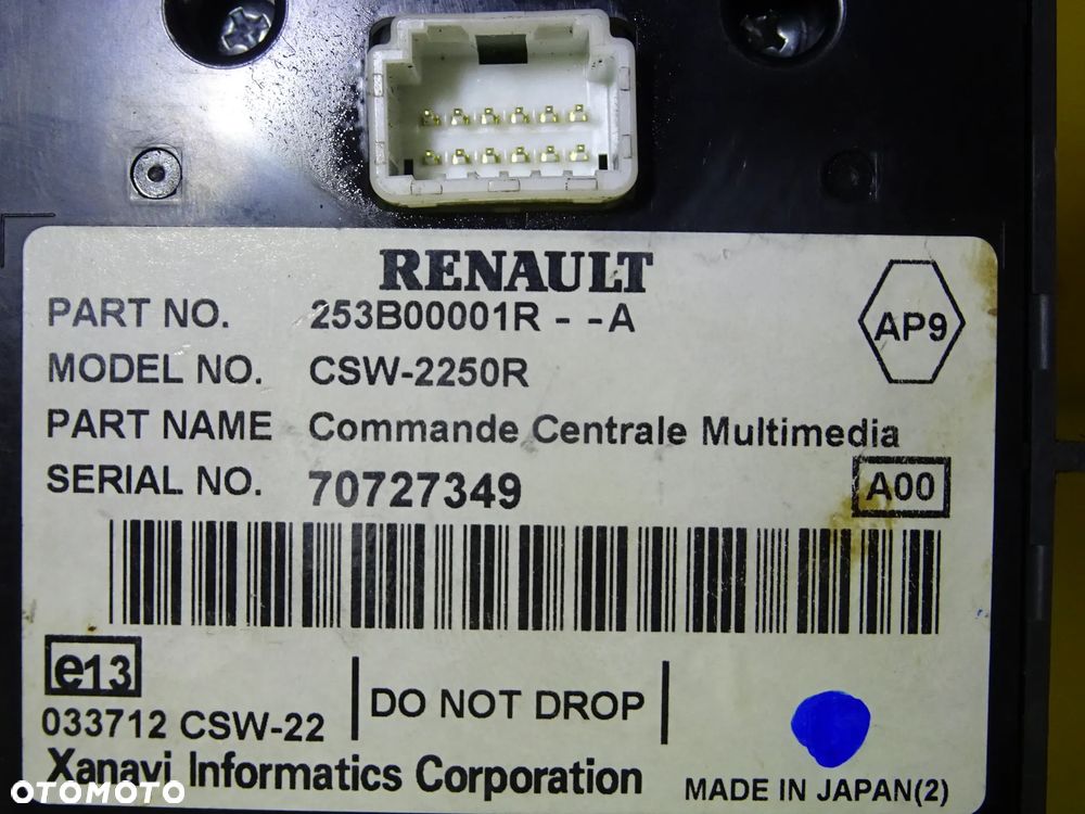 PANEL STEROWANIA MMI NAVI NAWIGACJI RENAULT LAGUNA III ESPACE IV LIFT 253B00001R / 253B00001RA NR2 - 5