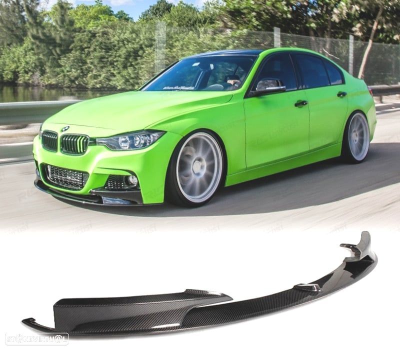 SPOILER LIP FRONTAL BMW F30 F31 LOOK M PERFORMANCE CARBONO - 2