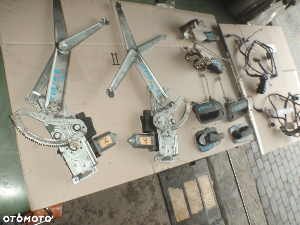podnośnik silniczek mechanizm szyby zamek centralny zamek drzwi corsa b 3 d 5d - 4
