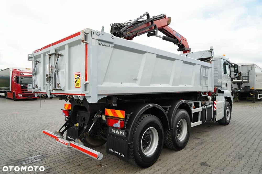 MAN TGS 33.360 / 6x4 / WYWROTKA + HDS HMF 1820 K-RC / wysów 10m / HYDROBURTA / CHWYTAK / NAVI / MANUAL / SPROWADZONY - 11