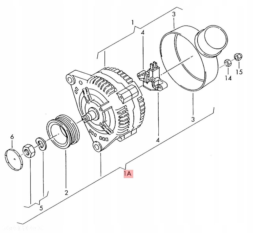 alternator audi a4 b7 2.0 tdi 06f903023j 0124525092 - 2