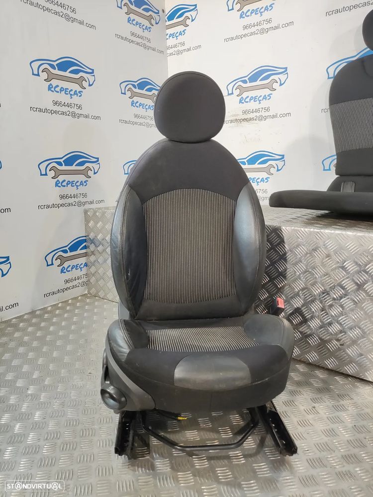 BANCO BANCOS ORIGINAIS MINI COOPER R55 CLUBMAN PELE TECIDO AIRBAG - 6