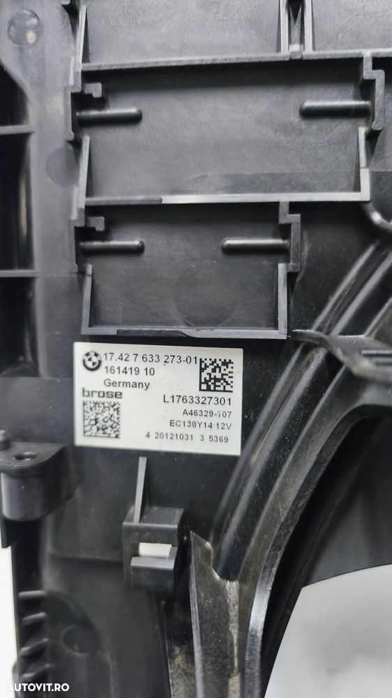Electroventilator racire GMV BMW F10 F11 7575682 7633273 - 3
