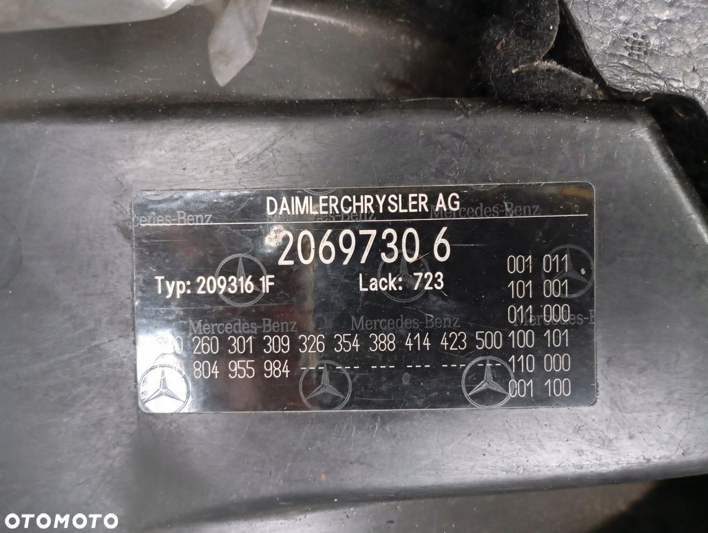 MERCEDES CLK C209 W209 A209 LUSTERKO PRAWE SREBRNE 723 11PIN EU EUROPA - 4