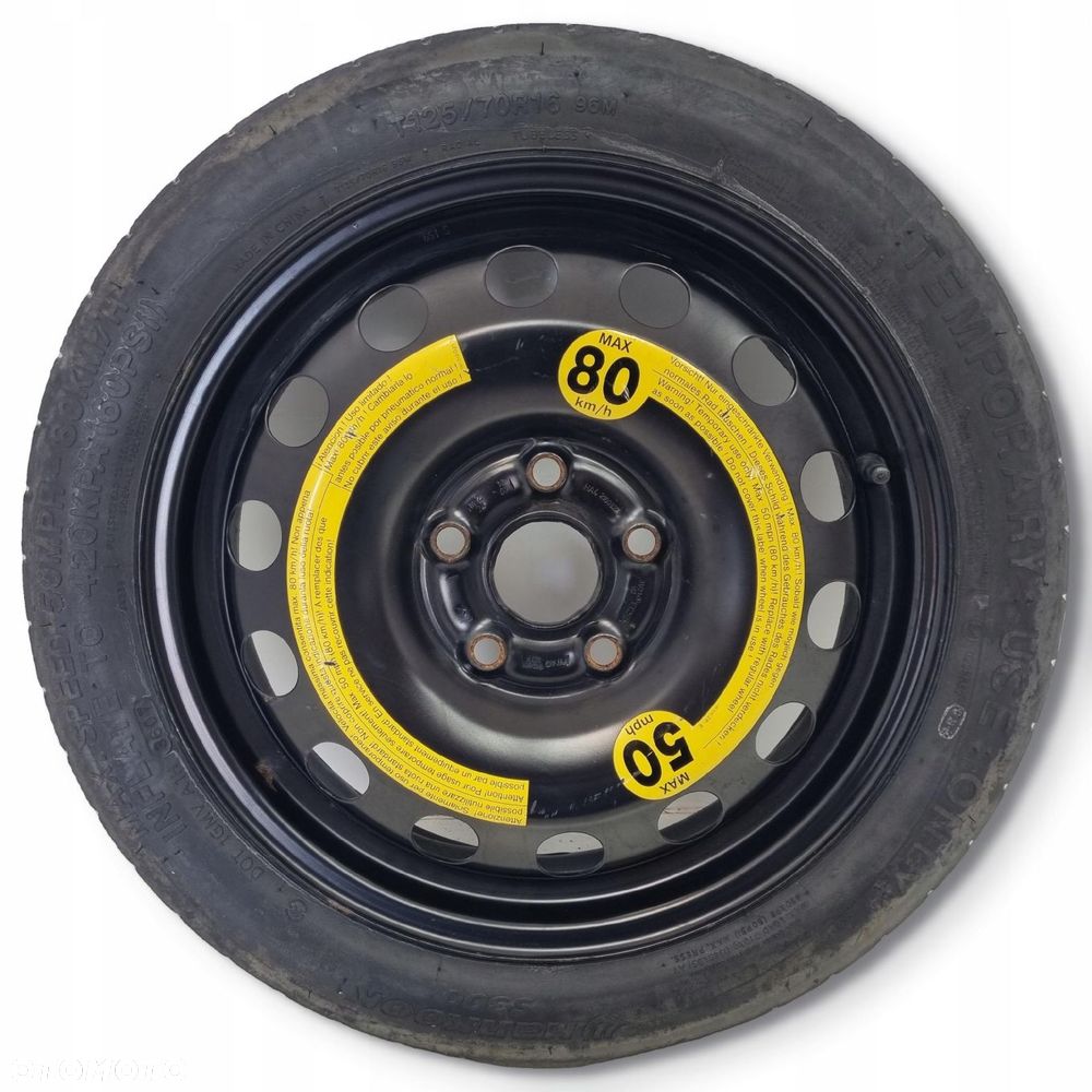 KOŁO DOJAZDOWE ZAPASOWE Audi Seat Vw Golf V 125/70 R16 1K0601027F 5x112 - 13