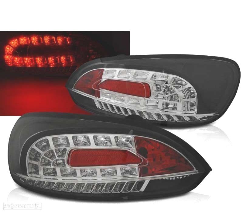 PILOTOS VOLKSWAGEN VW SCIROCCO 08-14 LED FUNDO PRETO AHUMADO - 1