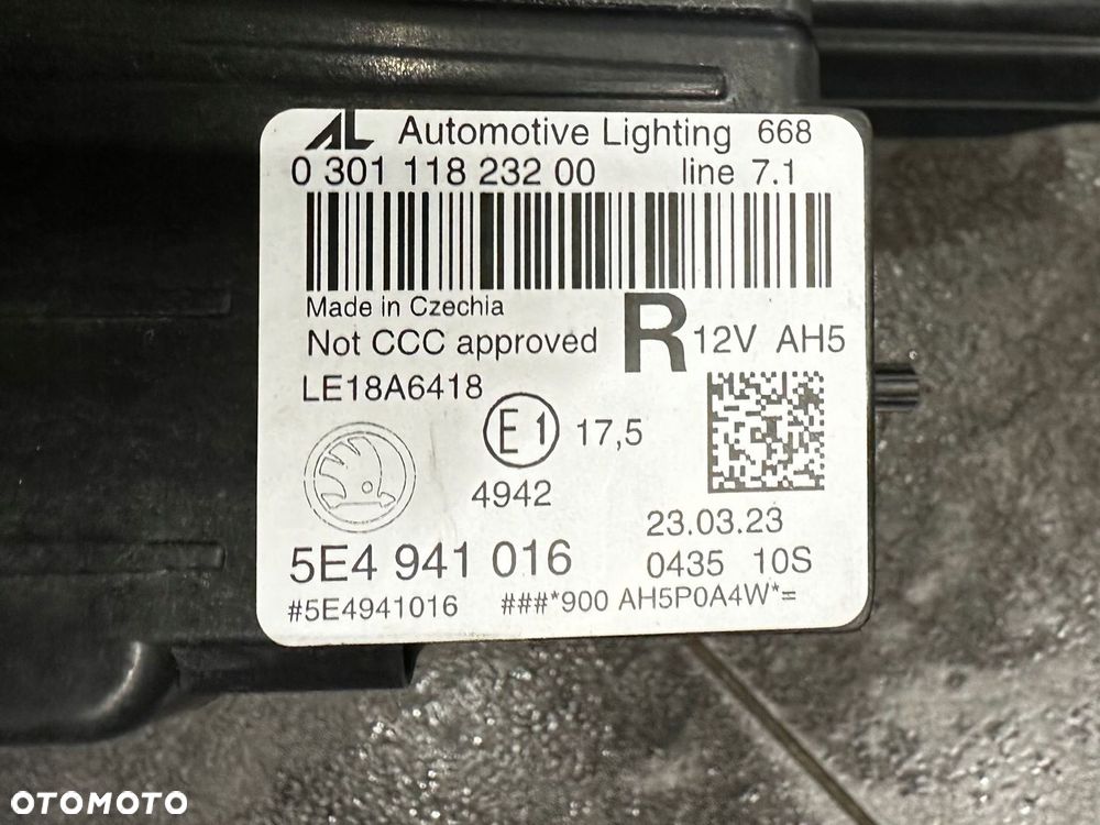 SKODA OCTAVIA LAMPA PRAWA 5E4941016 FULL LED - 13