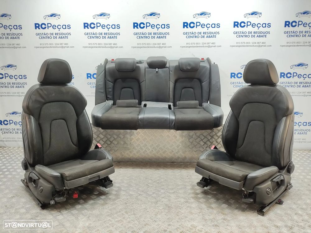 Conjunto Bancos Originais Pele E Tecido Audi A4 B8 S-Line Carro 5 Portas