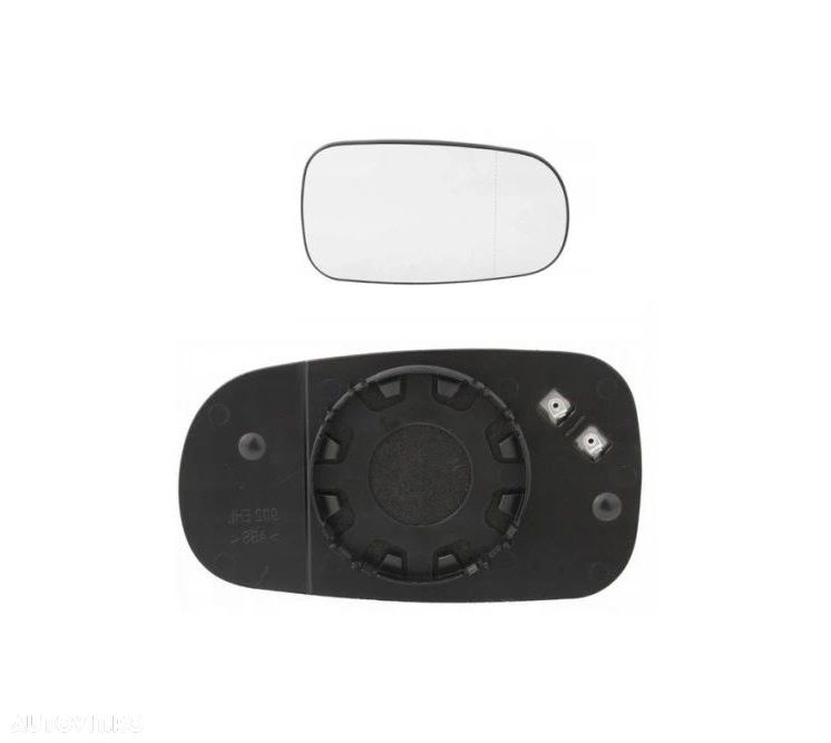 Geam oglinda Saab 9.3 (Ys3f), 09.2002-09.2007, Saab 9.5 (Ys3e), 09.2005-02.2010, Saab 9.5 (Ys3e), 09.2003-12.2005, partea Dreapta, culoare sticla crom , sticla asferica, cu incalzire, 4643714 - 1