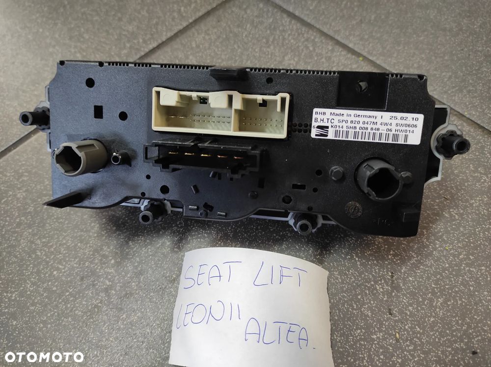 PANEL KLIMATYZACJI POKRĘTŁA SEAT ALTEA LIFT LEON 2 LIFT MANUALNY 5P0820047M WYSYŁKA !!!! - 3