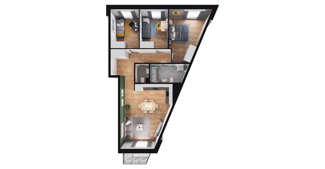 4-pokojowe mieszkanie 69m2 + balkon Bez Prowizji - Pełny obrazek: 2/9