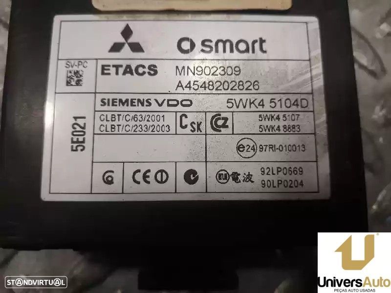 CENTRALINA SMART FORFOUR 2006 -5WK45104D - 1