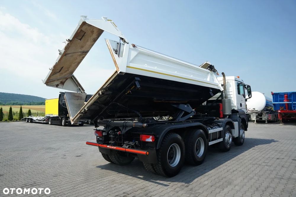 MAN TGS 35.500 / 8X4 / WYWROTKA 2 STR / HYDROKLAPA / HYDROBURTA  BORDMATIC / PLANDEKA ELEKTRYCZNA /  AUTOMAT / EURO 6 - 8