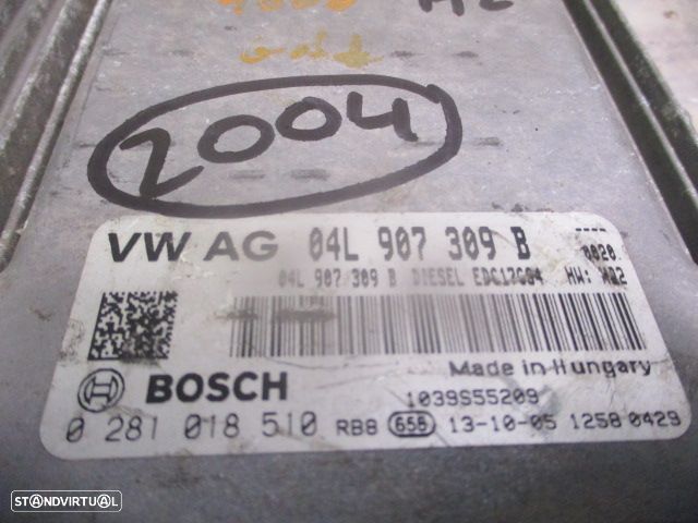 Centralina 04L907309B  0281018510 VW GOLF 7 5G FASE 1 2014 1.6TDI 105CV 5P CINZA RATO BOSCH - 5