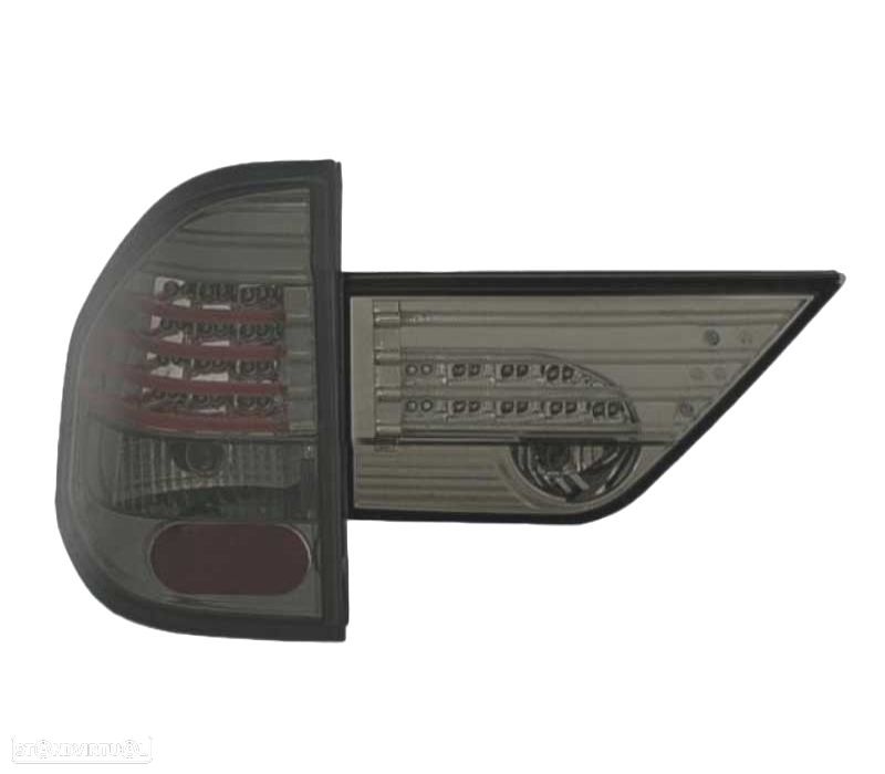 FAROLINS TRASEIROS LED BMW X3 CROMADO ESCURECIDO - 2