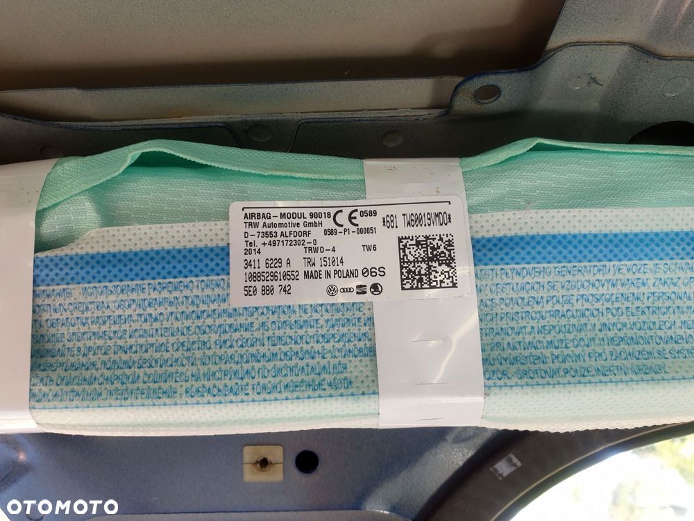 PODUSZKA POWIETRZNA AIRBAG KURTYNA OCTAVIA III 5E5 KOMBI 5E0880742 PRAWA SKODA 2012-2016 - 3