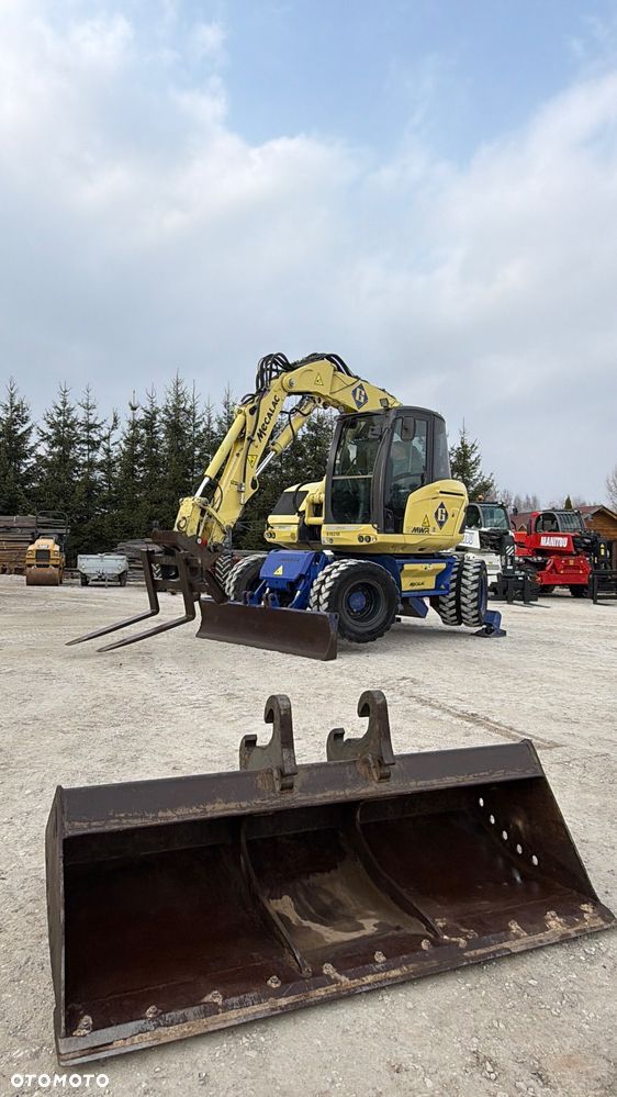 Mecalac Koparka 14 ton MECALAC 15 MWR koparko-ładowarka 3 łyżki widły 1 wł Centr.smarowanie Opony na BLIŹNIAKU 80%Camso ładowarka 714 12MTX 4x4 skrętne KLIMA kabina Premium silnik 146KM DEUTZ szybka 35km/h - 12