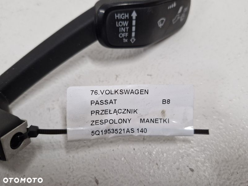 PASSAT B8 PRZEŁĄCZNIK ZESPOLONY MANETKI KIERUNKOWSKAZÓW WYCIERACZEK 5Q1953521AS - 5