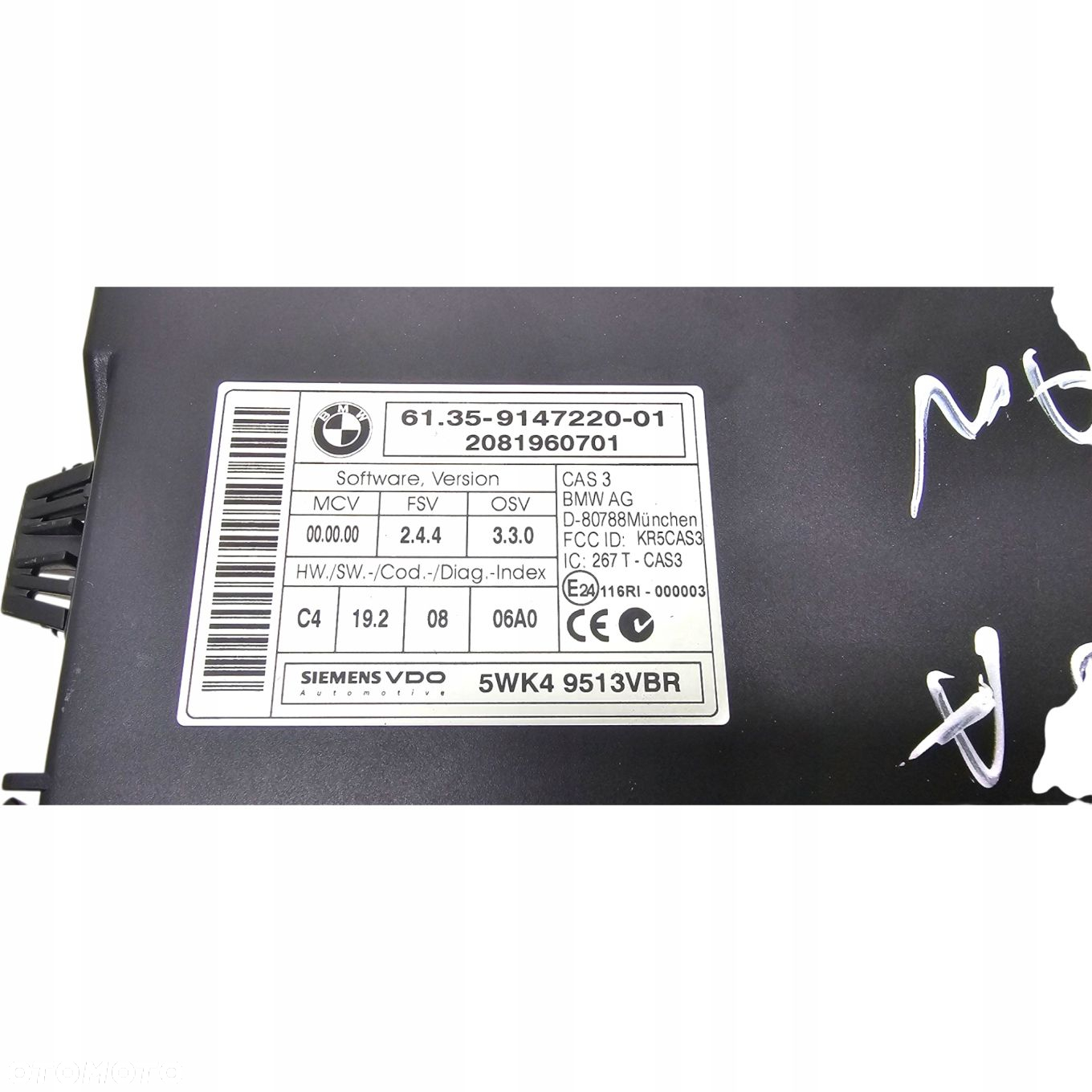 Bmw E90 Zestaw Startowy Komputer Kluczyk Sterownik Cas 320D N47 Nr 425 - 4