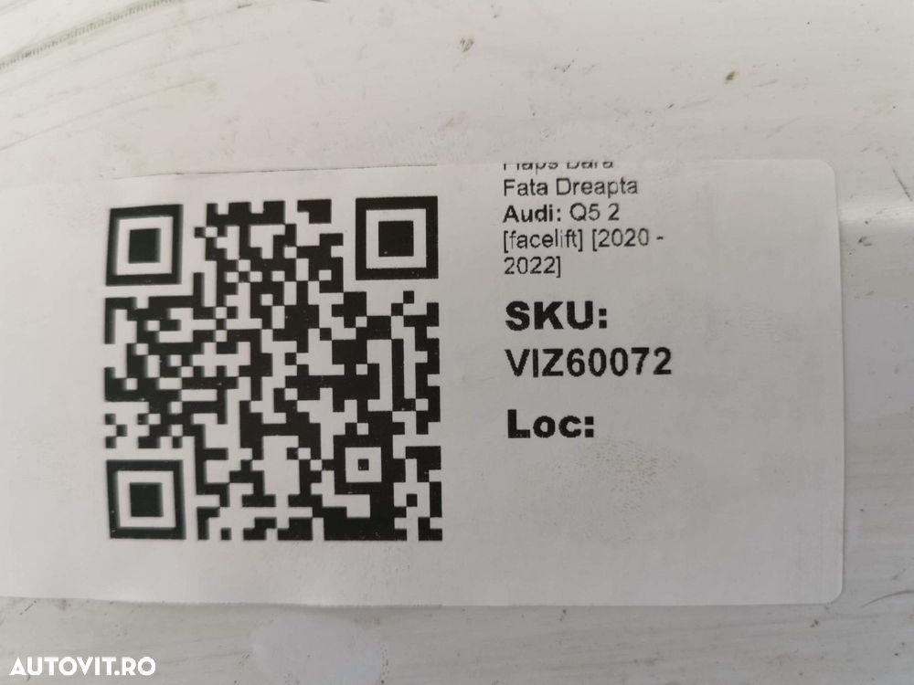 Flaps Bara Fata Dreapta Audi Q5 2 [facelift] 2020 2021 2022 Original I - 8