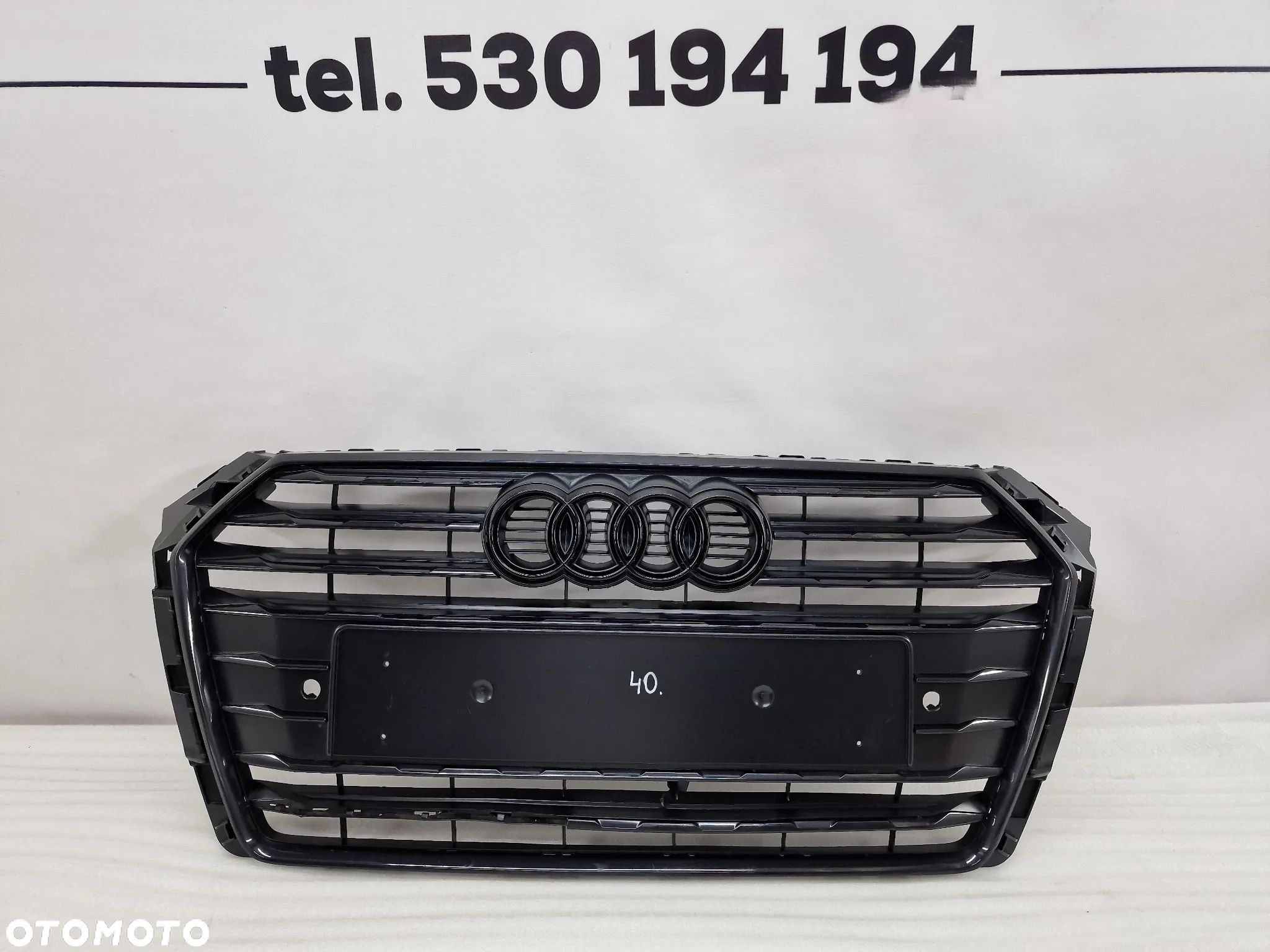 AUDI A4 B9 S-LINE 8W0 COMPETITION  14- ATRAPA / GRILL PRZEDNI PRZÓD CZARNY , NR 8W0853651AB , NR AUKCJI GL40 - 1