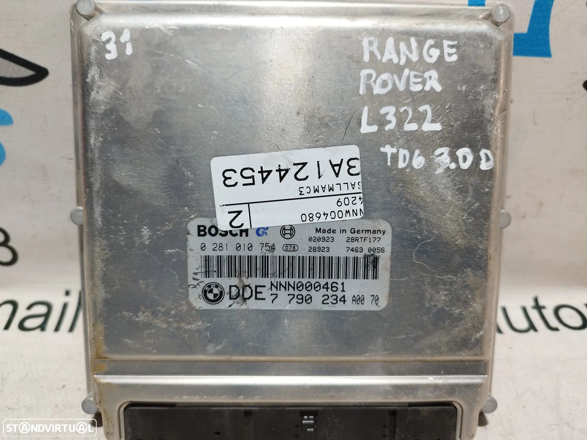 CENTRALINA ECU MOTOR BOSCH LAND ROVER RANGE ROVER 3 III MK3 L322 3.0D 306D1 0281010754 0 281 010 754 7790234 7 790 234 SPORT 1 I MK1 L320 - 1