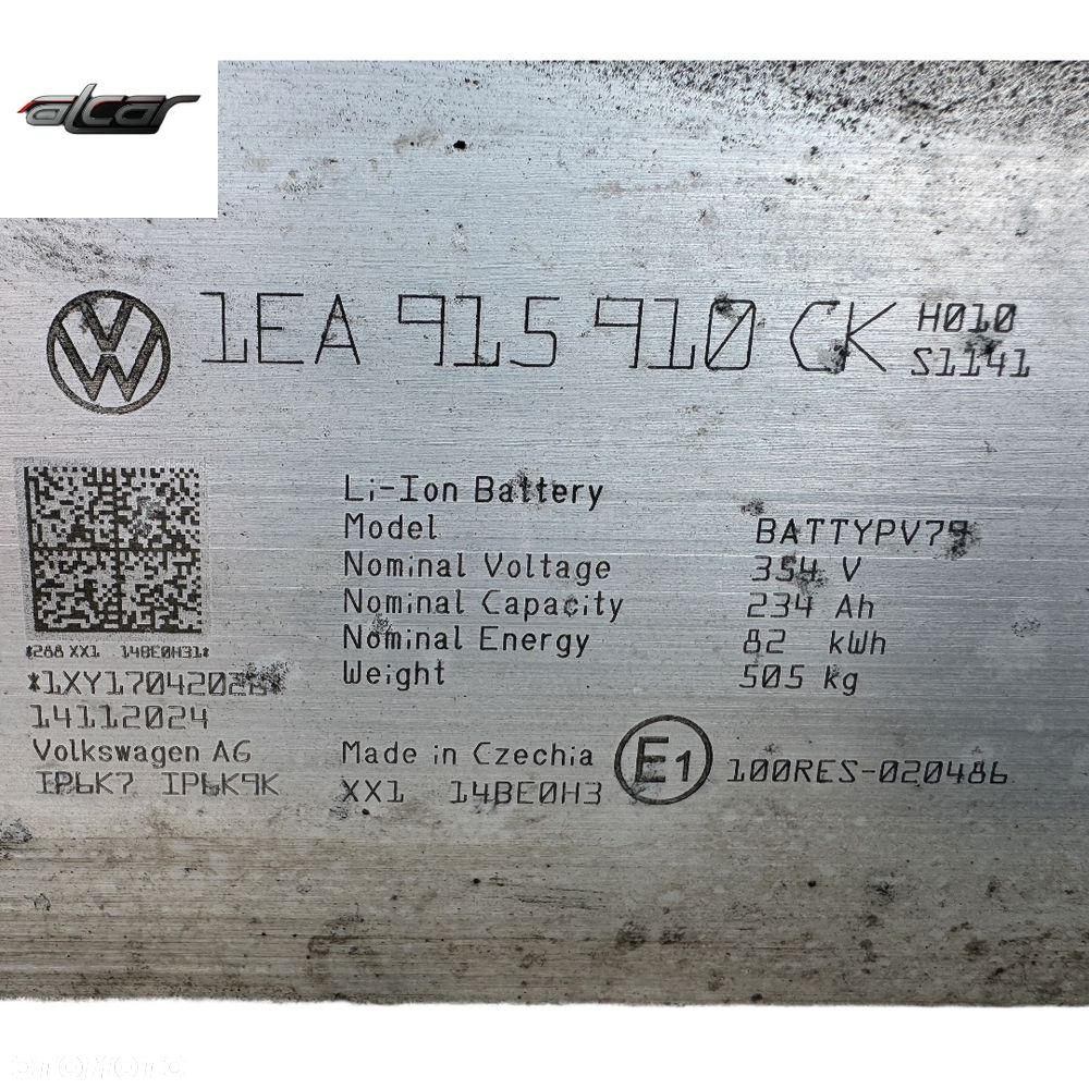 BATERIA SAMOCHODOWA 82 kWh SKODA ENYAQ 1EA804842DJ - 4