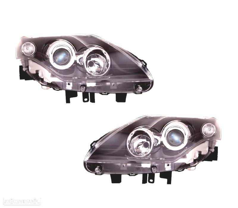 FARÓIS RENAULT LAGUNA III 07-11 FUNDO PRETO - 1