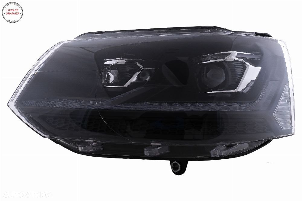 Faruri Full LED VW Transporter Caravelle Multivan T5 Facelift (2010-2015) Negru- livrare gratuita - 3