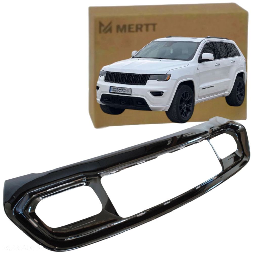 Jeep Grand Cherokee WK2 IV 17-21 RAMKA ZDERZAKA atrapa rama CZARNY POŁYSK - 1