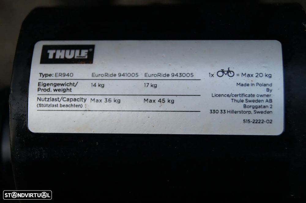 Atrelado para Bicicletas - Thule er940 - 4