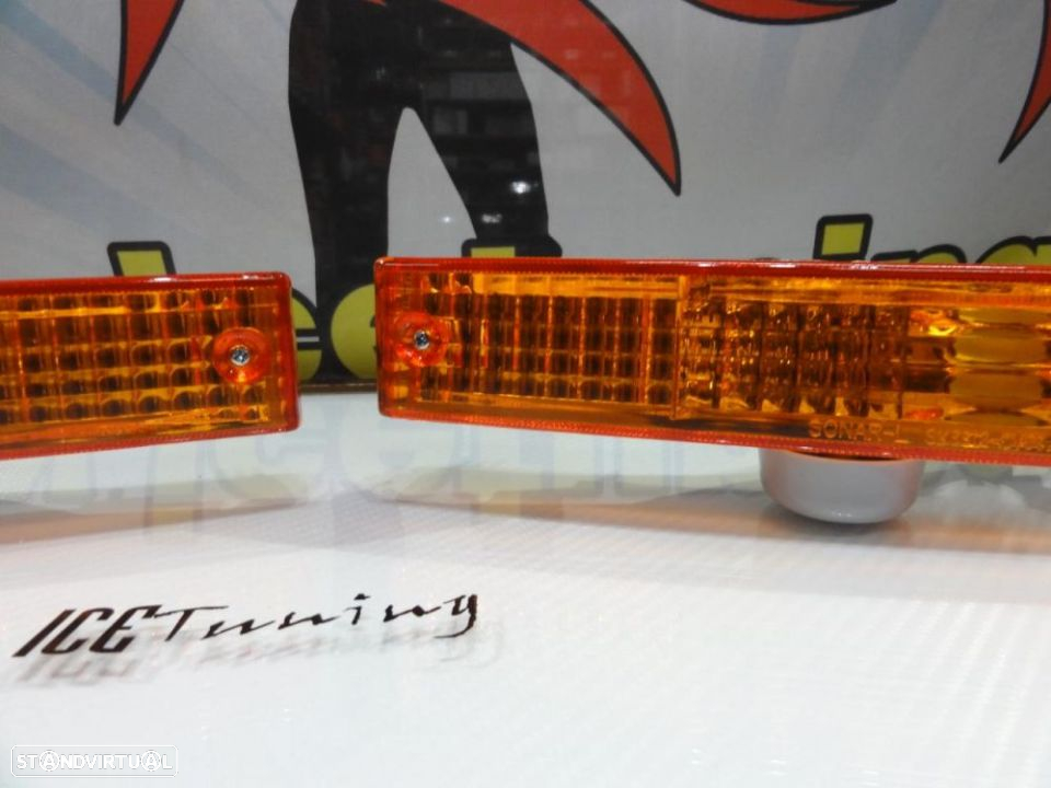 Farolins / farois / Pisca frontal Honda Civic 90-91, Honda CRX 90-91 fundo Laranja EURO look - 5