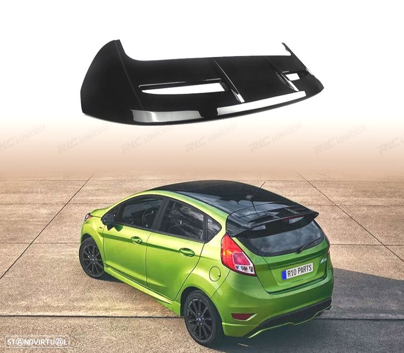 AILERON FORD FIESTA MK7 08-17 LOOK ST PRETO BRILHANTE - 1
