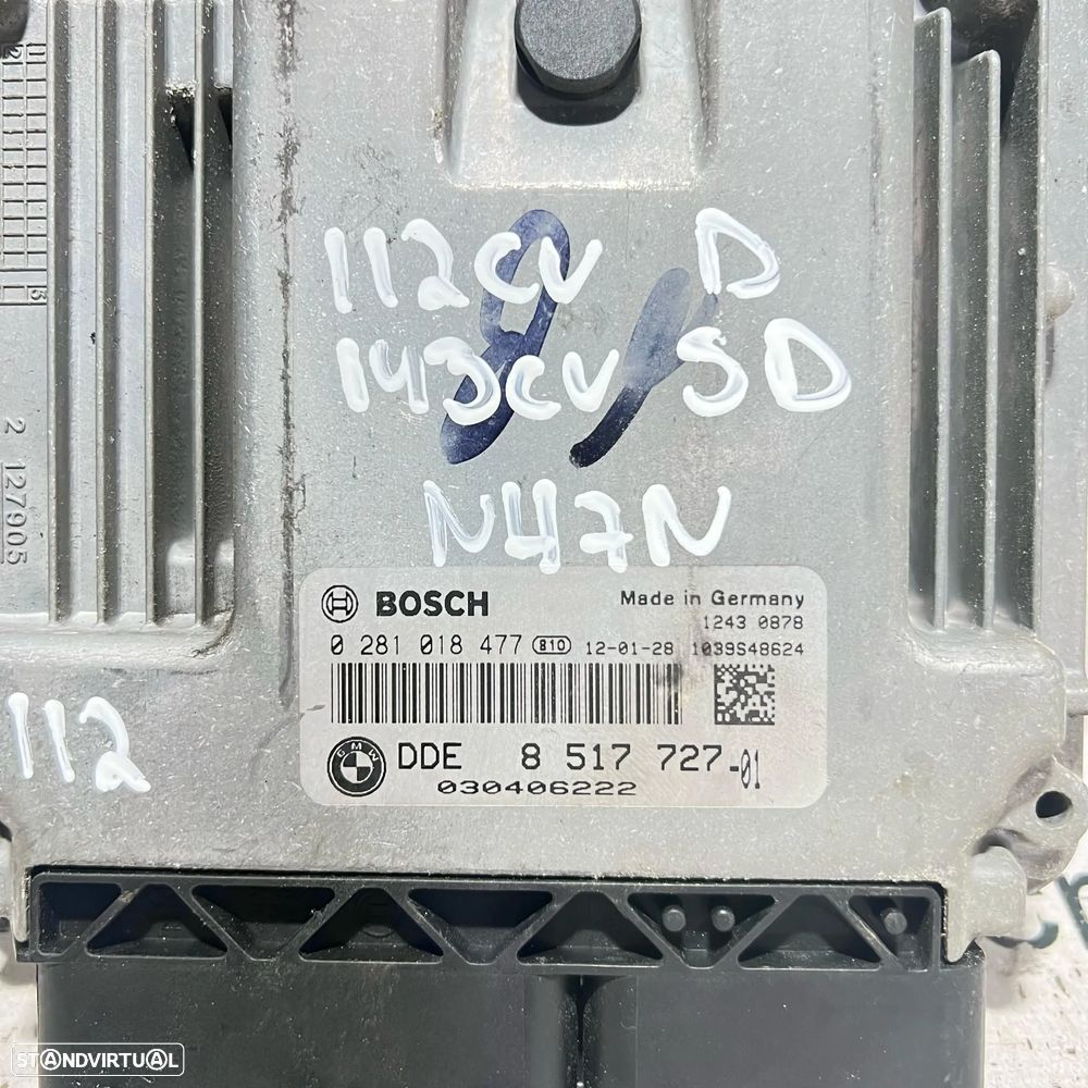 .Centralina Original Motor Bosch Mini BMW N47N N47C16 1.6D N47C20 2.0D Cooper One D SD 8 517 727 / 0 281 018 477 - 1