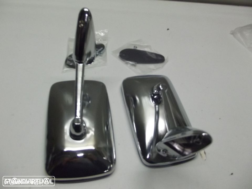 espelhos cromados tipo bmw novos para carros antigos - 1