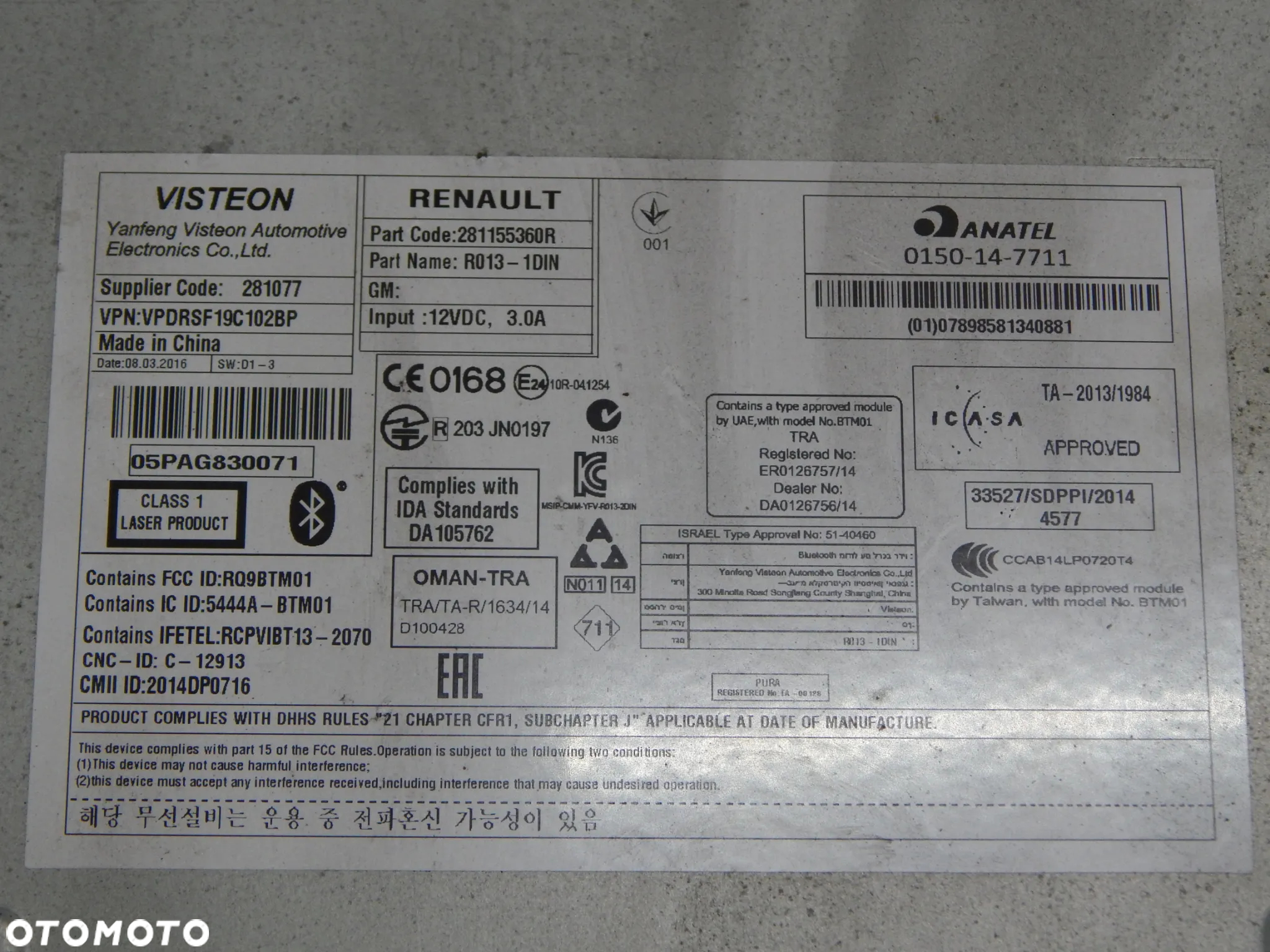 Radio fabryczne USB Master III Movano NV400 10-20 281155360R Łuków części - 5