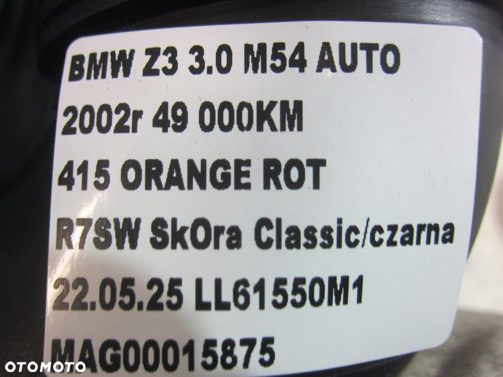 BMW Z3 E46 M54B30 KANAŁ POWIETRZA ALTERNATORA WLOT PRZEWÓD RURA 12311432465 - 8