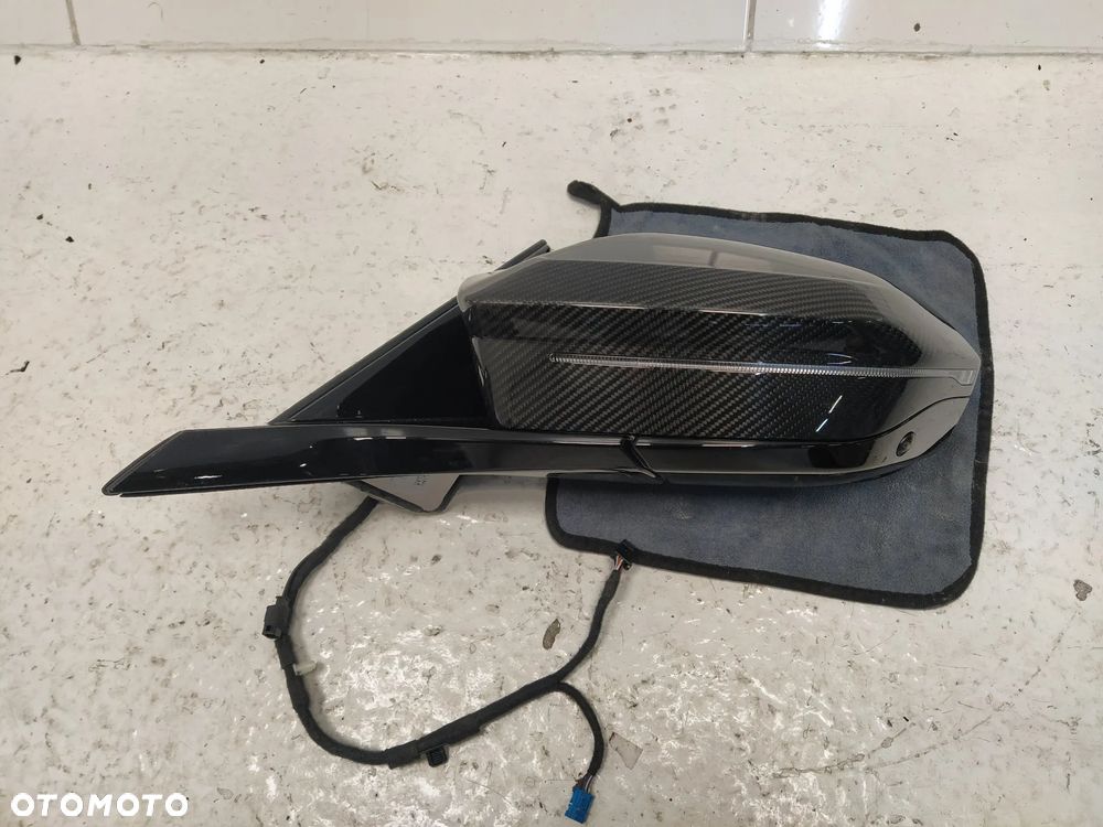 BMW 5 G60 G61 LUSTERKO ZEWNĘTRZNE KAMERA ASFERYCZNE CZUJNIK GRZANE LEWE 9+6+1 PIN CARBON UK ORYGINAŁ - 5