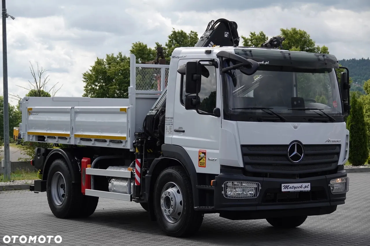 Mercedes-Benz ATEGO 1627 / 4X2 / WYWROTKA  3 STR. + HDS HIAB 099 BS-2 / PILOT / ROTATOR / WIDŁY / OPONY 100% / SPROWADZONY - 13