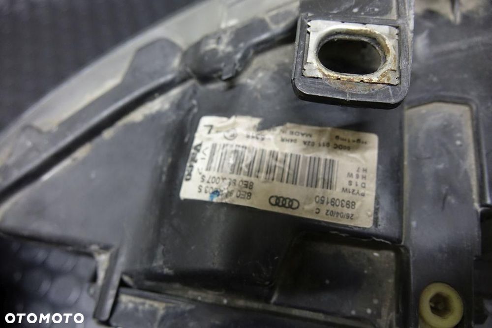 REFLEKTOR 2 SZT KPL EU LAMPY L+P KSENONY AUDI A4 B6 8E0941007S - 14