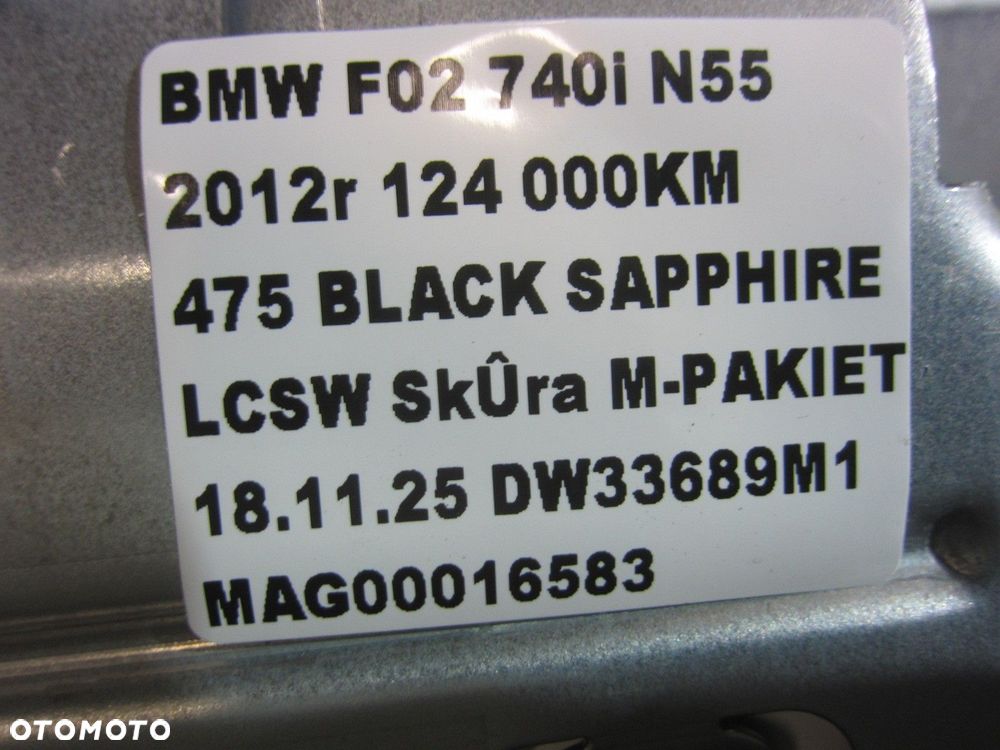 BMW 7 F01 F02 USA PODUSZKA KOLANOWA KIEROWCY AIRBAG 72129176276 9176276 - 9