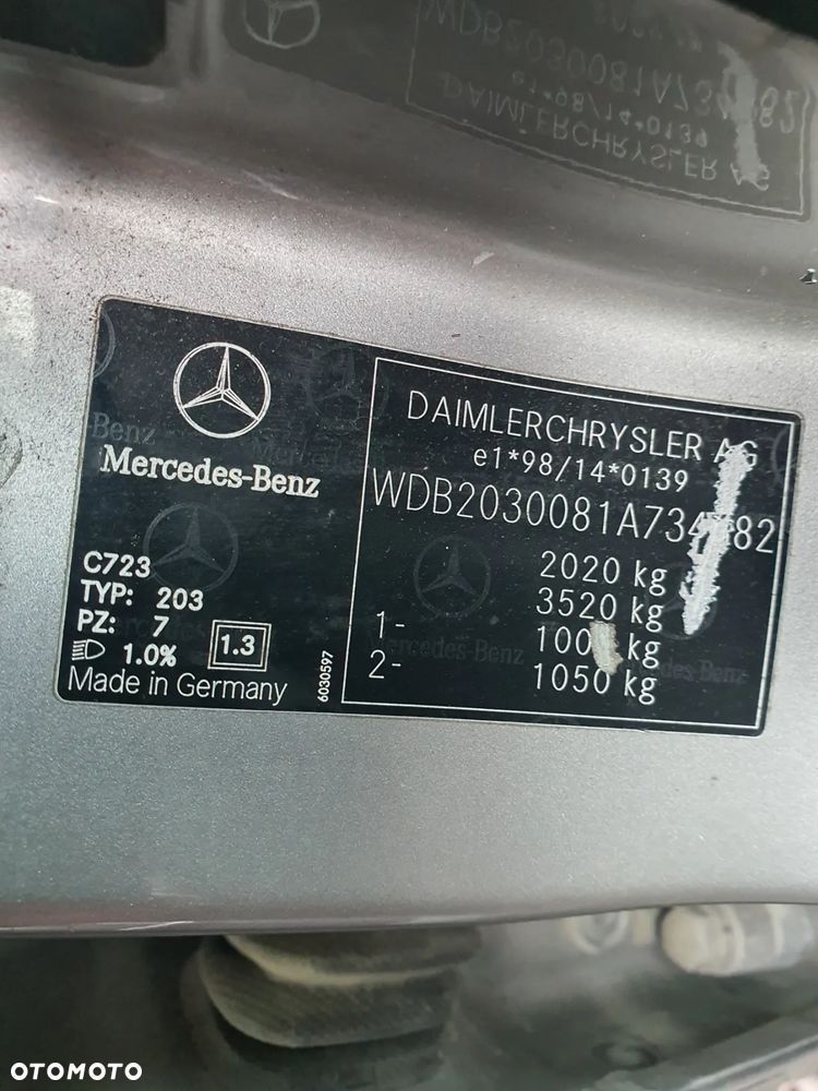mercedes w203 723 maska zderzak lampa grill błotnik drzwi zbiornik paliwa szyba lusterko - 4
