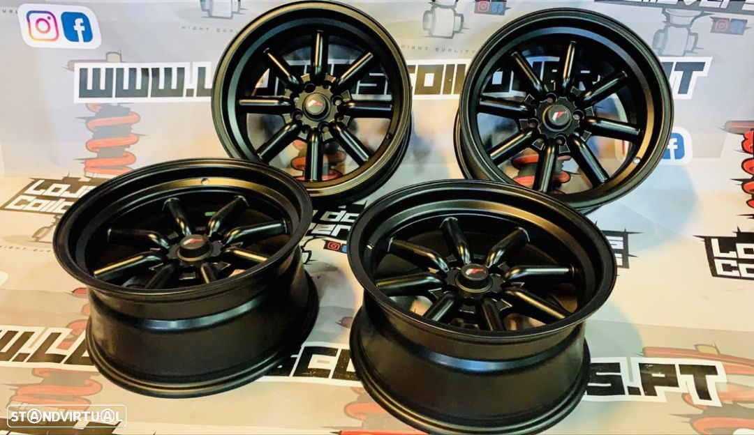 Japan Racing JR19 15x8 4x100/114 Matt Black - 1