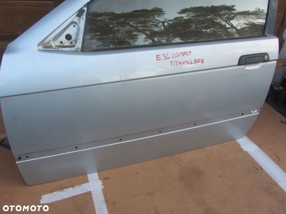 bmw 3 e36 compact drzwi lewe titansilber - 2