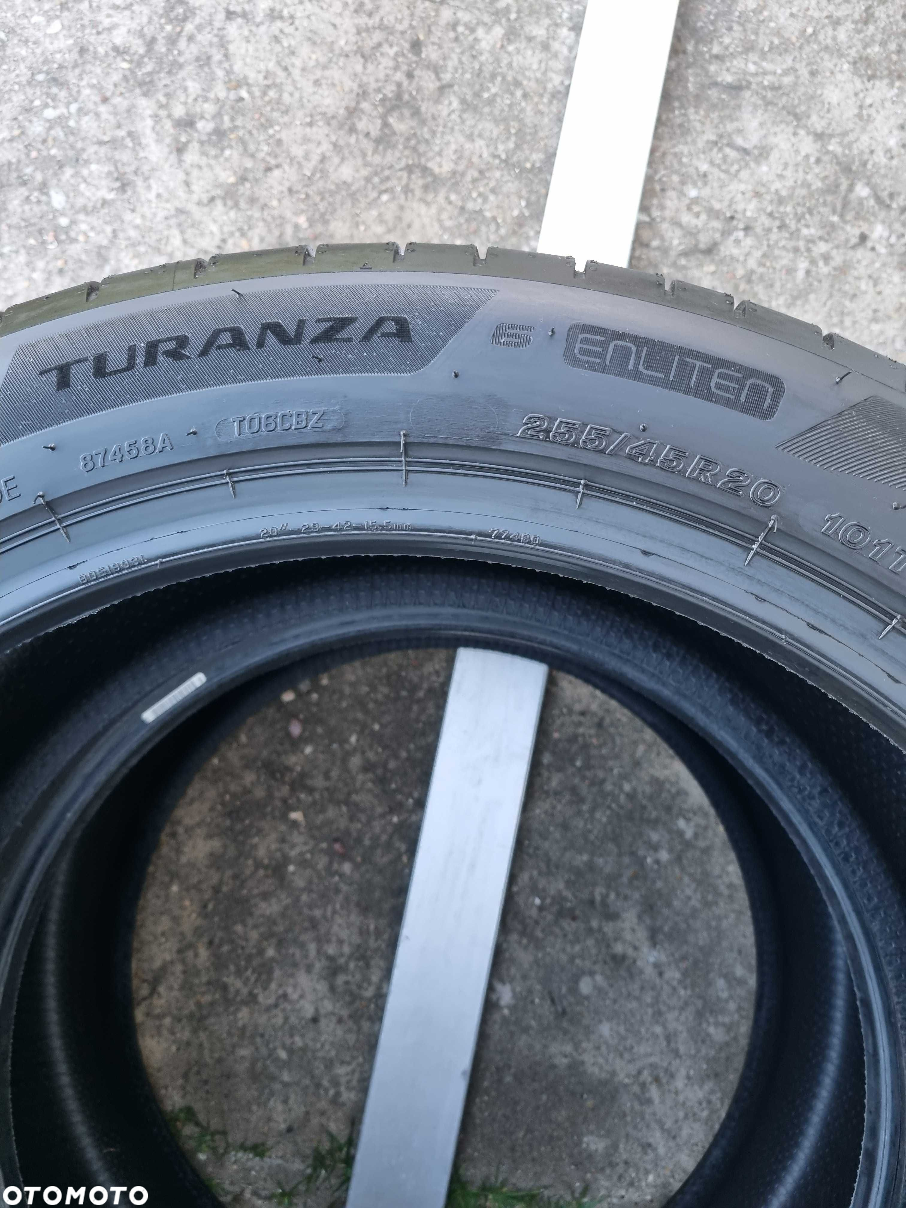 Opony letnie BRIDGESTONE Turanza 6 Enliten 255/45 R20 101T NOWE P407 - 5