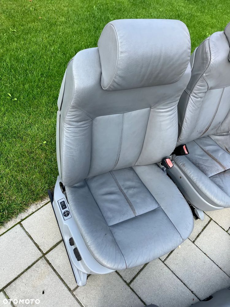 FOTELE KOMFORTY BMW E38 E39 ELEKTRYCZNE PRZED LIFT SZARE SIWE KOMFOTROWE ŁAMANE POMPOWANE KANAPA - 7
