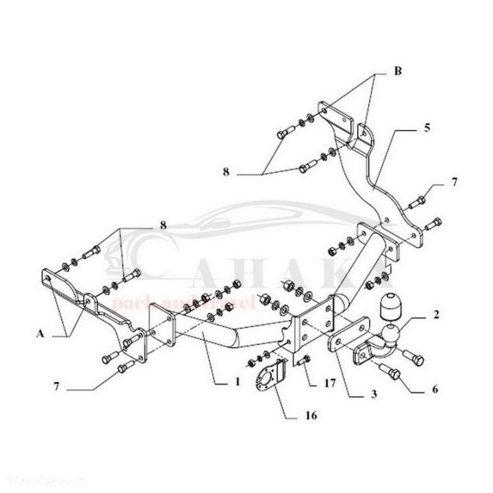Hak Holowniczy Odkręcany Do Ford Transit Connect Furgon, Bus 2002-2008 - 5